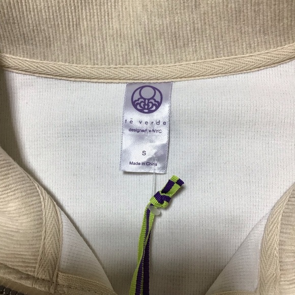 Beige Quarter-Zip Pullover - Picture 6 of 11